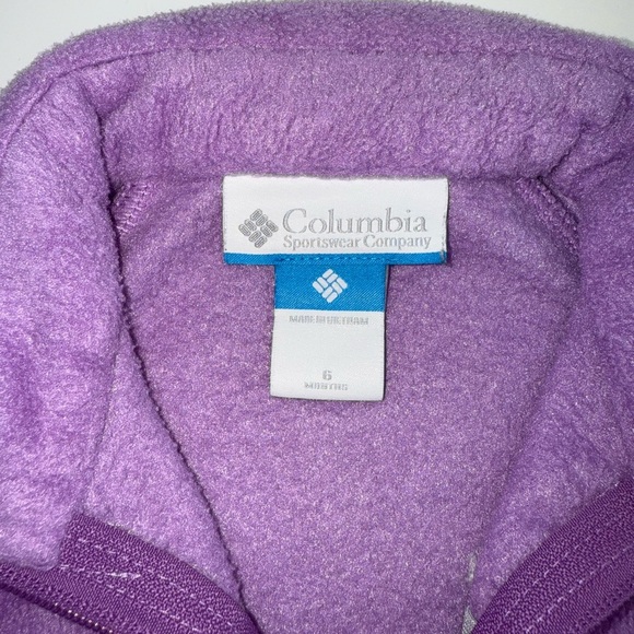 Columbia Light Purple Baby Girl's Fleece Jacket - Size 6 months - Excellent! - Picture 4 of 4